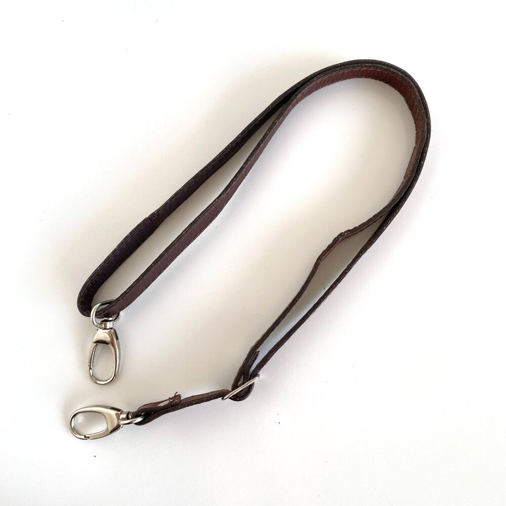 Antiqued Brown Leather Replacement Crossbody Bag Strap - Picture 5 of 5
